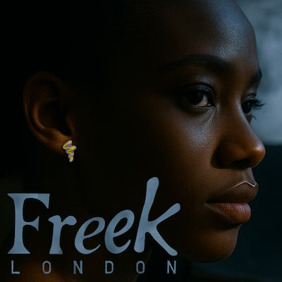 Freek London Model wearing a Doodle Stud