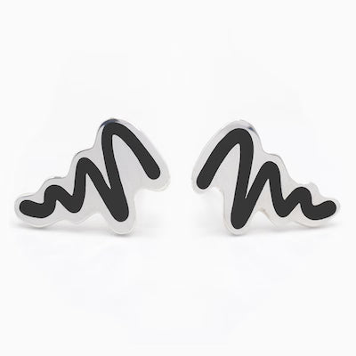 Pair of Zeek / Studio-black Doodle Studs