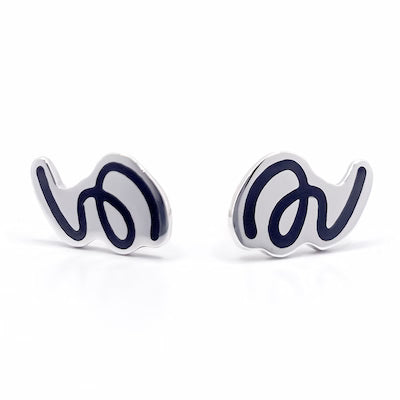 Pair of Muse / studio-black Doodle Studs
